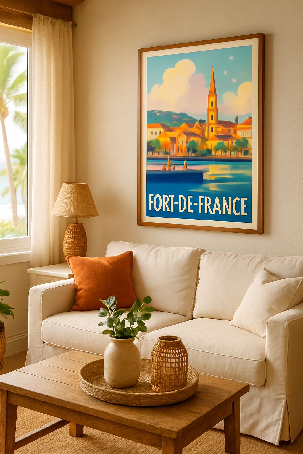 Affiche Fort-de-France — Charme tropical et douceur créole · poster d'art de Fort-de-France