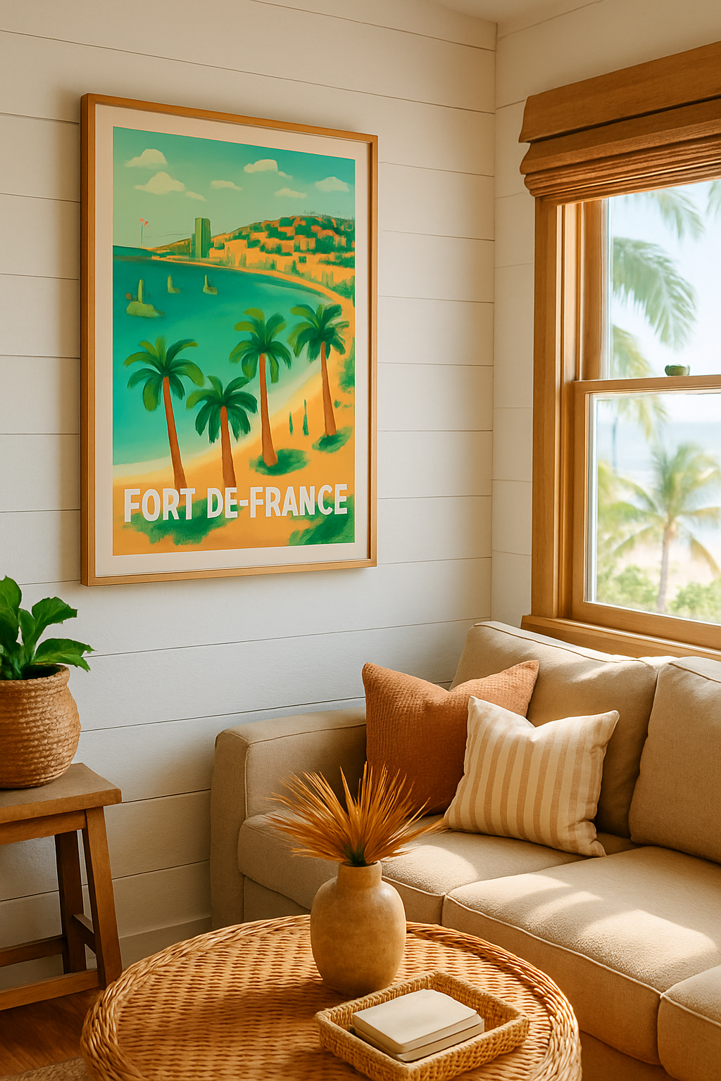 Affiche Fort-de-France — Escapade tropicale aux Antilles · poster d'art de Fort-de-France