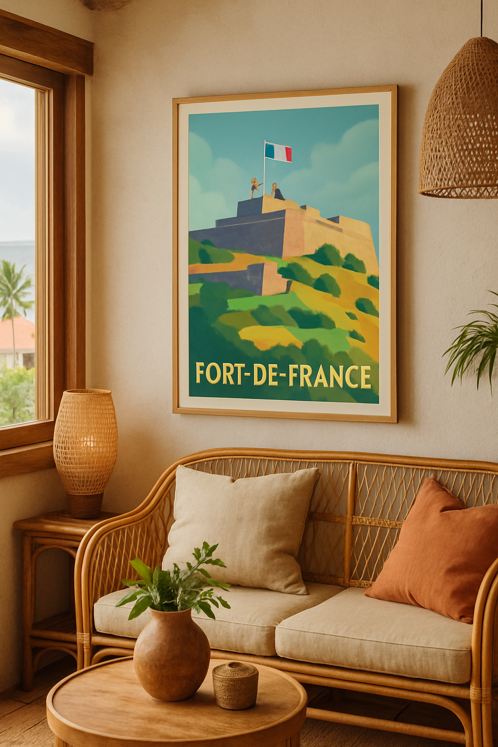 Martinique France Affiche de Fort-de-France - L'élégance historique au cœur des Caraïbes