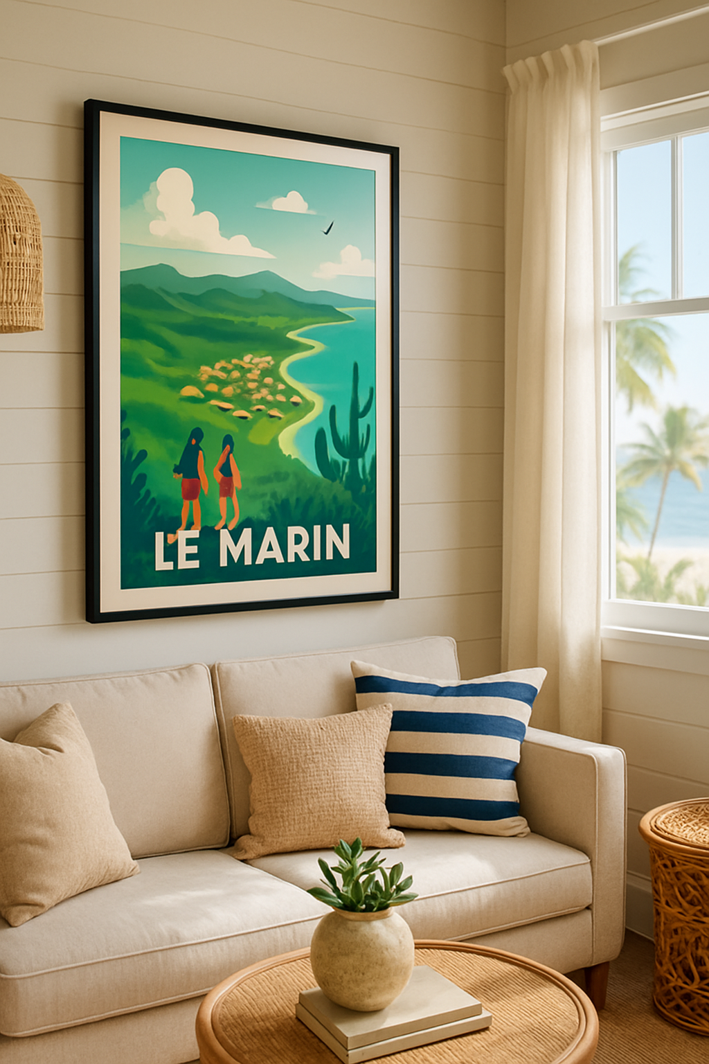 Affiche Le Marin — Évasion Nature et Plages Paradisiaques · poster d'art de Le Marin