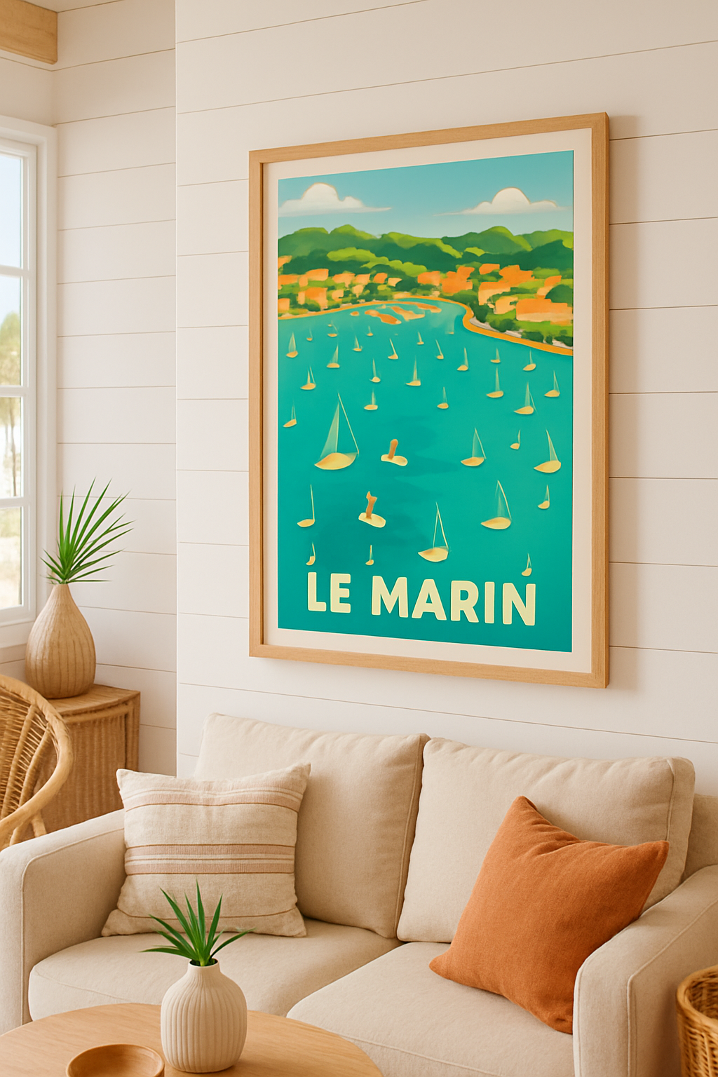 Affiche Le Marin — Évasion nautique en Martinique · poster d'art de Le Marin