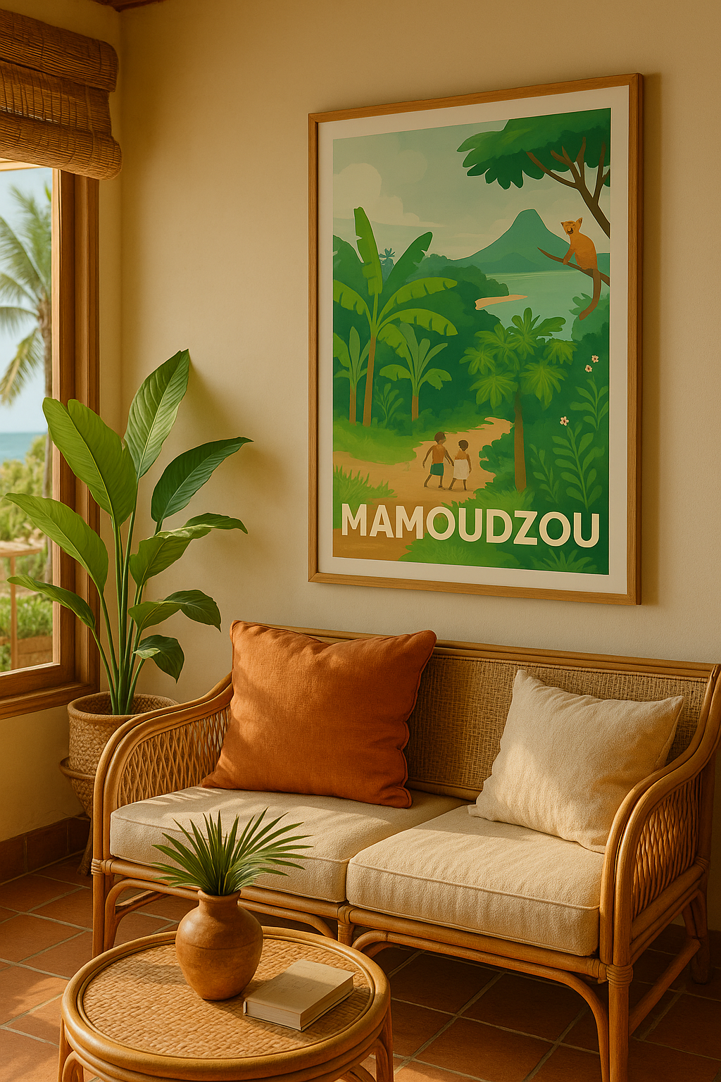 Affiche Mamoudzou — L'appel de la nature tropicale · poster d'art de Mamoudzou