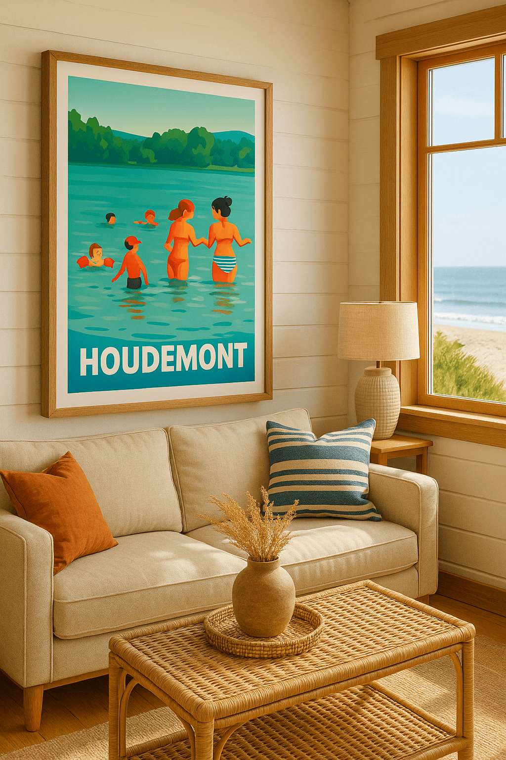 Meurthe-et-Moselle France Affiche de Houdemont - Plongez dans la fraîcheur locale