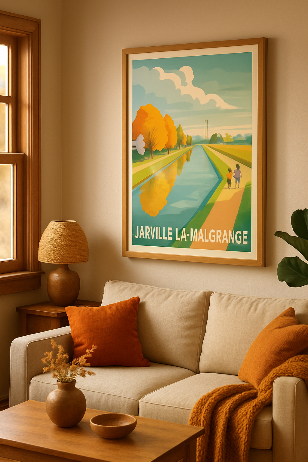Meurthe-et-Moselle France Affiche de Jarville-la-Malgrange - Balade paisible au fil de l'eau