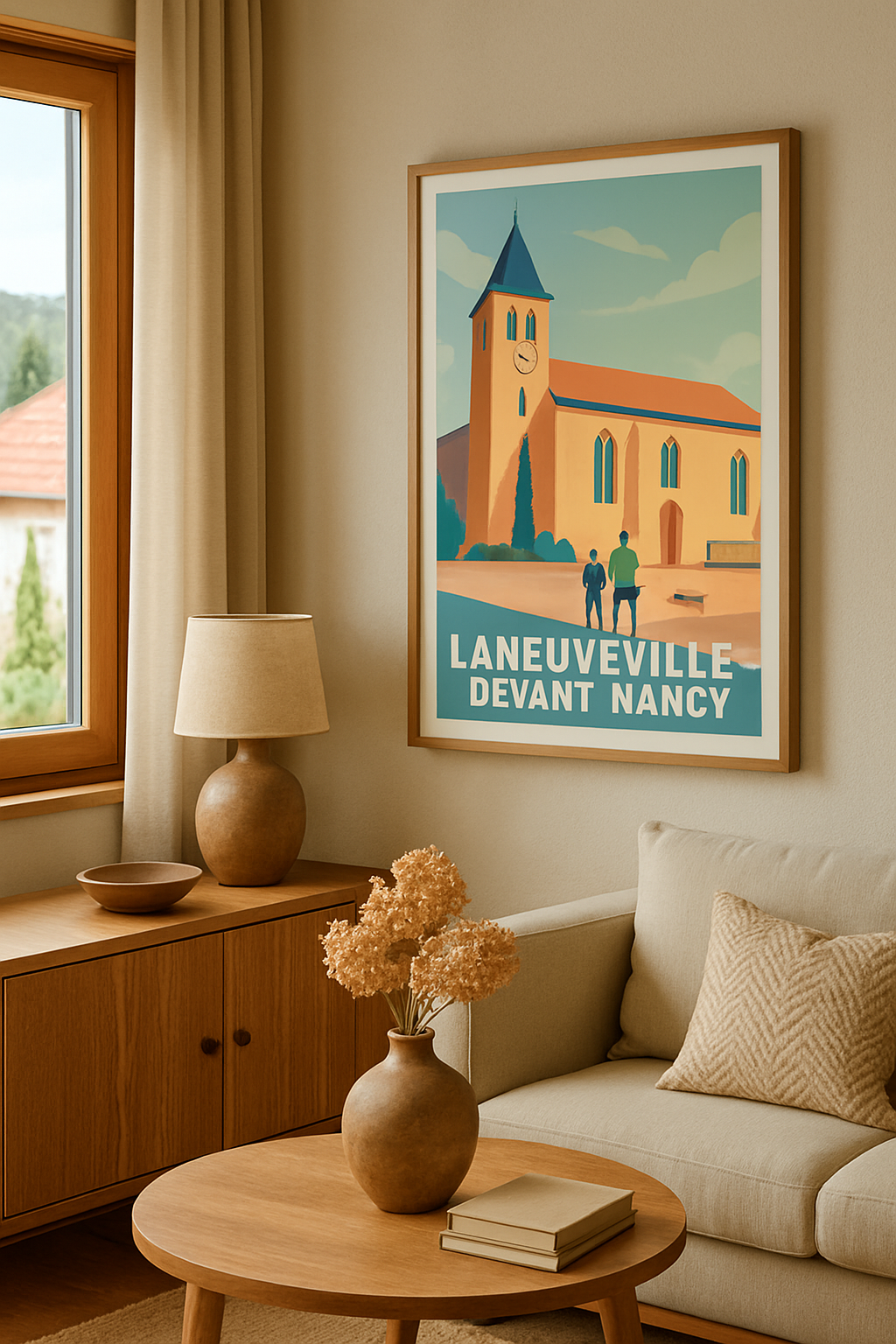 Meurthe-et-Moselle France Affiche de Laneuveville-devant-Nancy - Charme et Sérénité au Cœur du Village