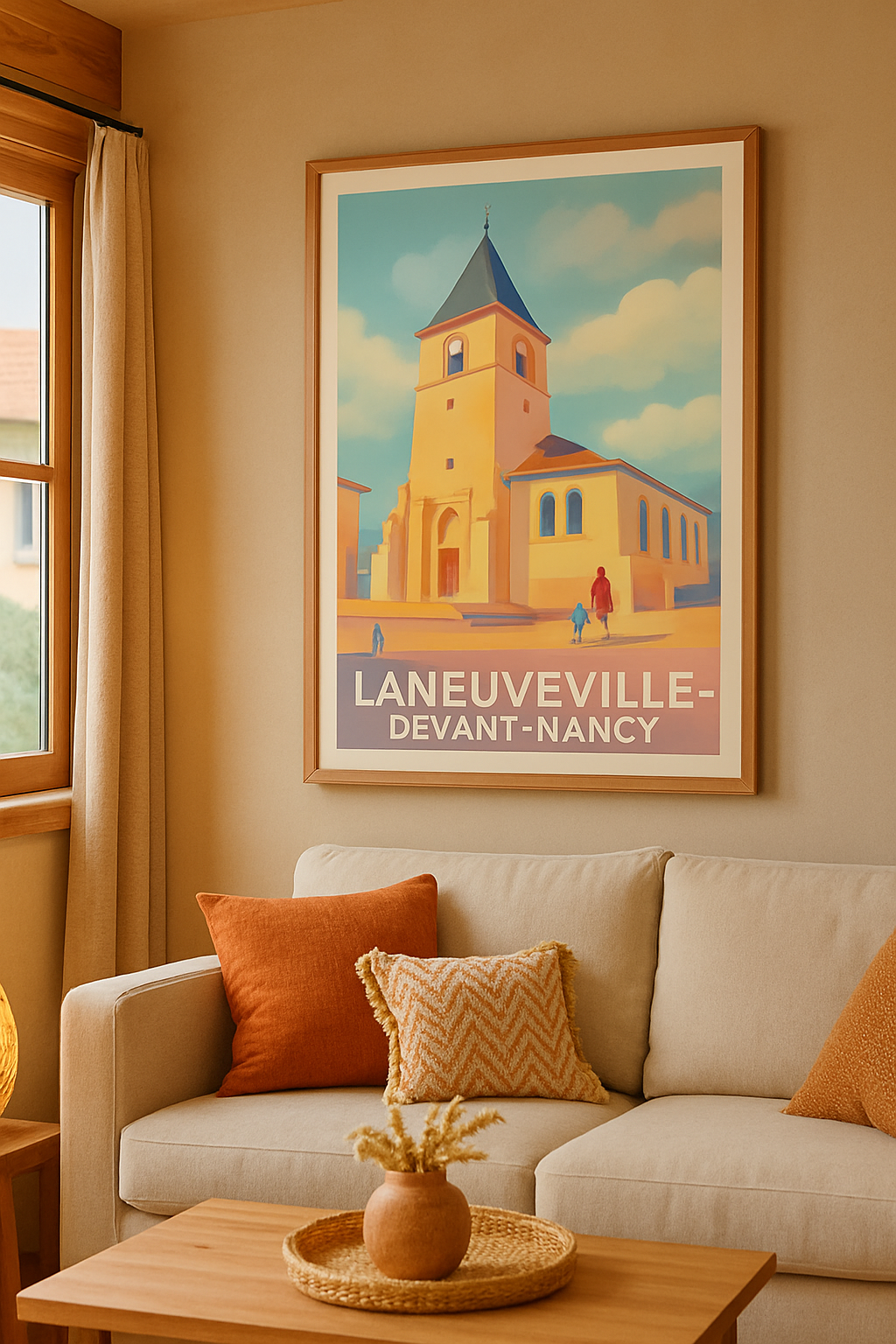 Meurthe-et-Moselle France Affiche de Laneuveville-devant-Nancy - Charme et sérénité d'une petite ville
