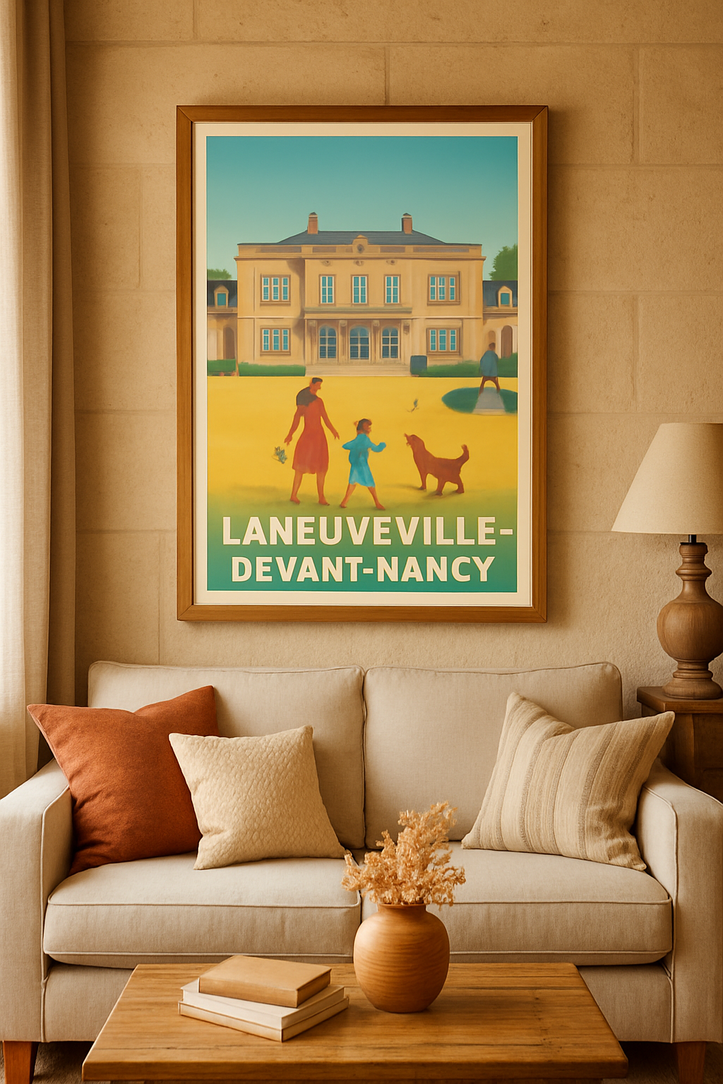 Meurthe-et-Moselle France Affiche de Laneuveville-devant-Nancy - Sérénité au cœur du patrimoine