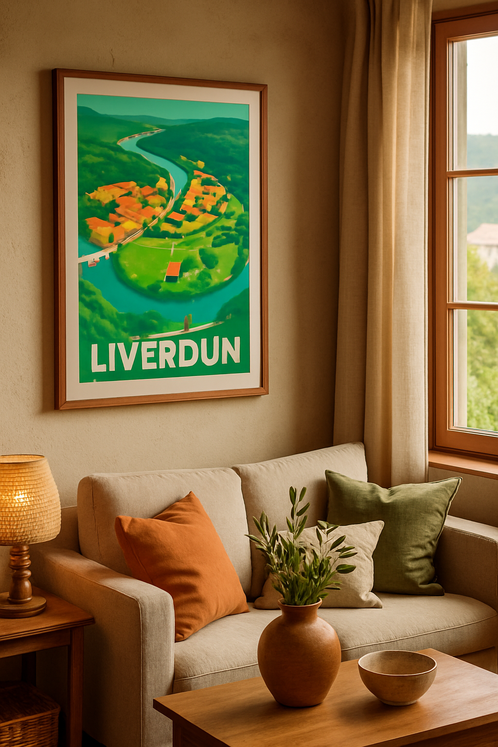 Meurthe-et-Moselle France Affiche de Liverdun - Charme et sérénité au fil de la Moselle