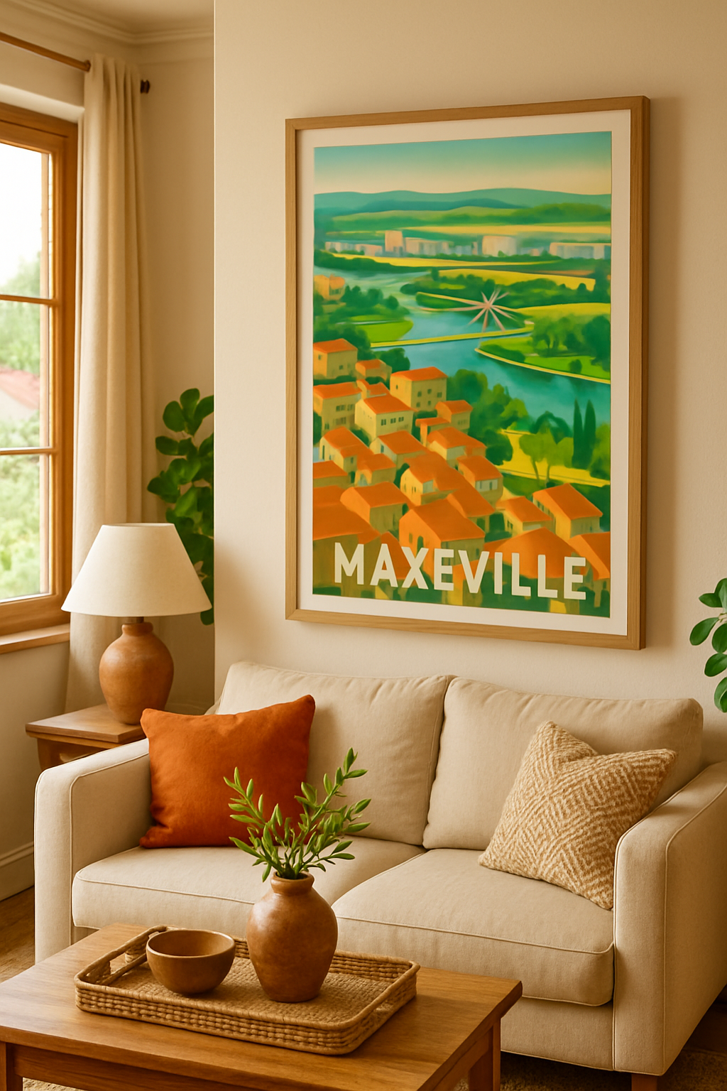 Meurthe-et-Moselle France Affiche de Maxéville - Charme authentique au bord de l'eau