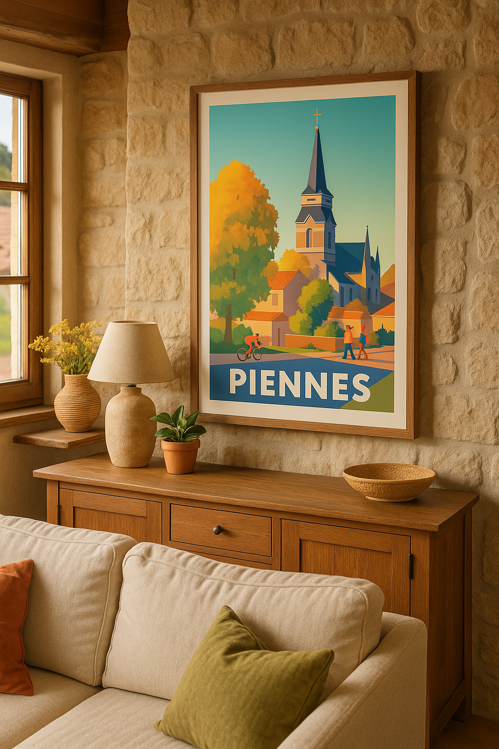 Meurthe-et-Moselle France Affiche de Piennes - Charme historique et nature paisible