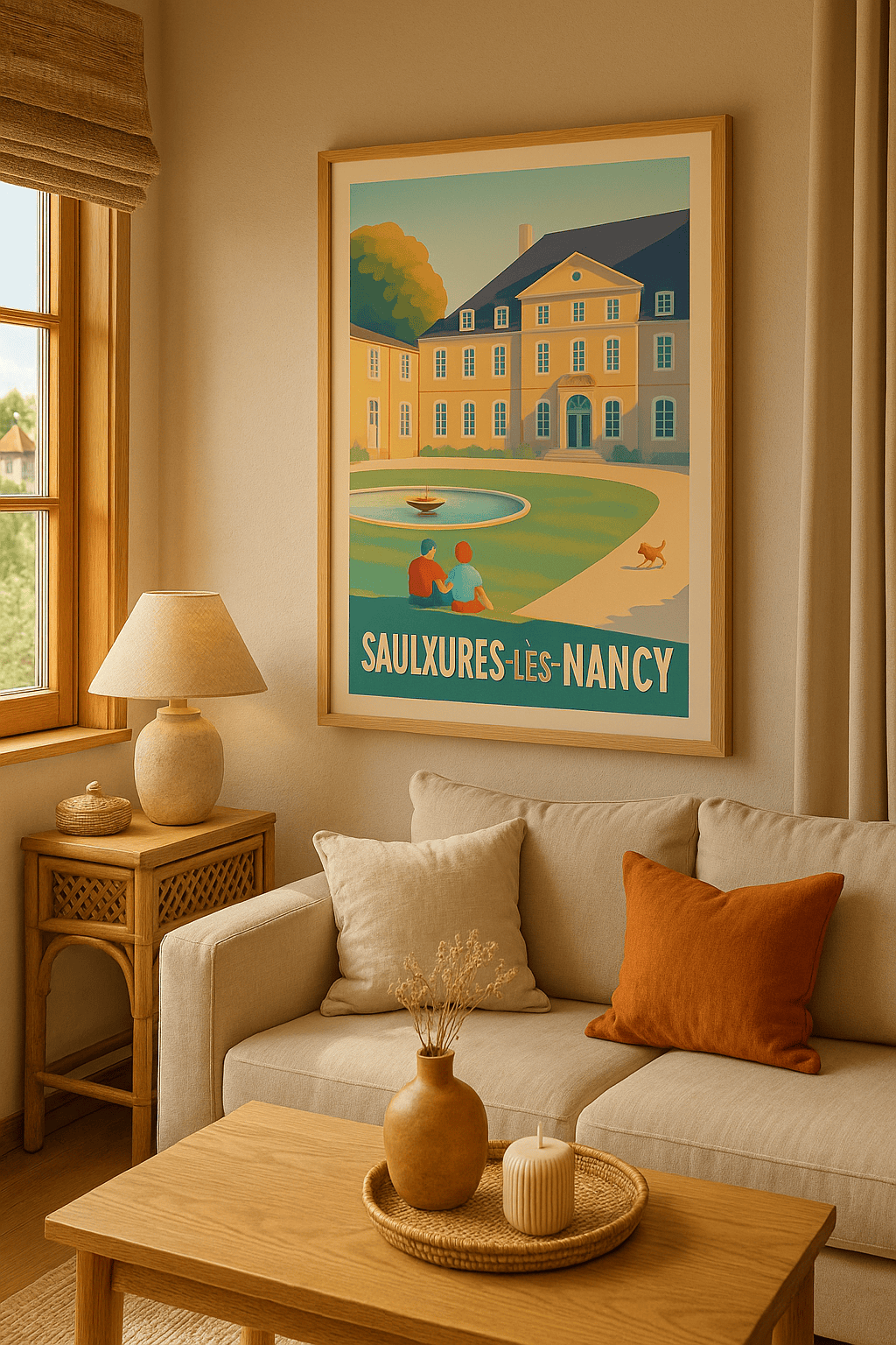Meurthe-et-Moselle France Affiche de Saulxures-lès-Nancy - Élégance et quiétude au château