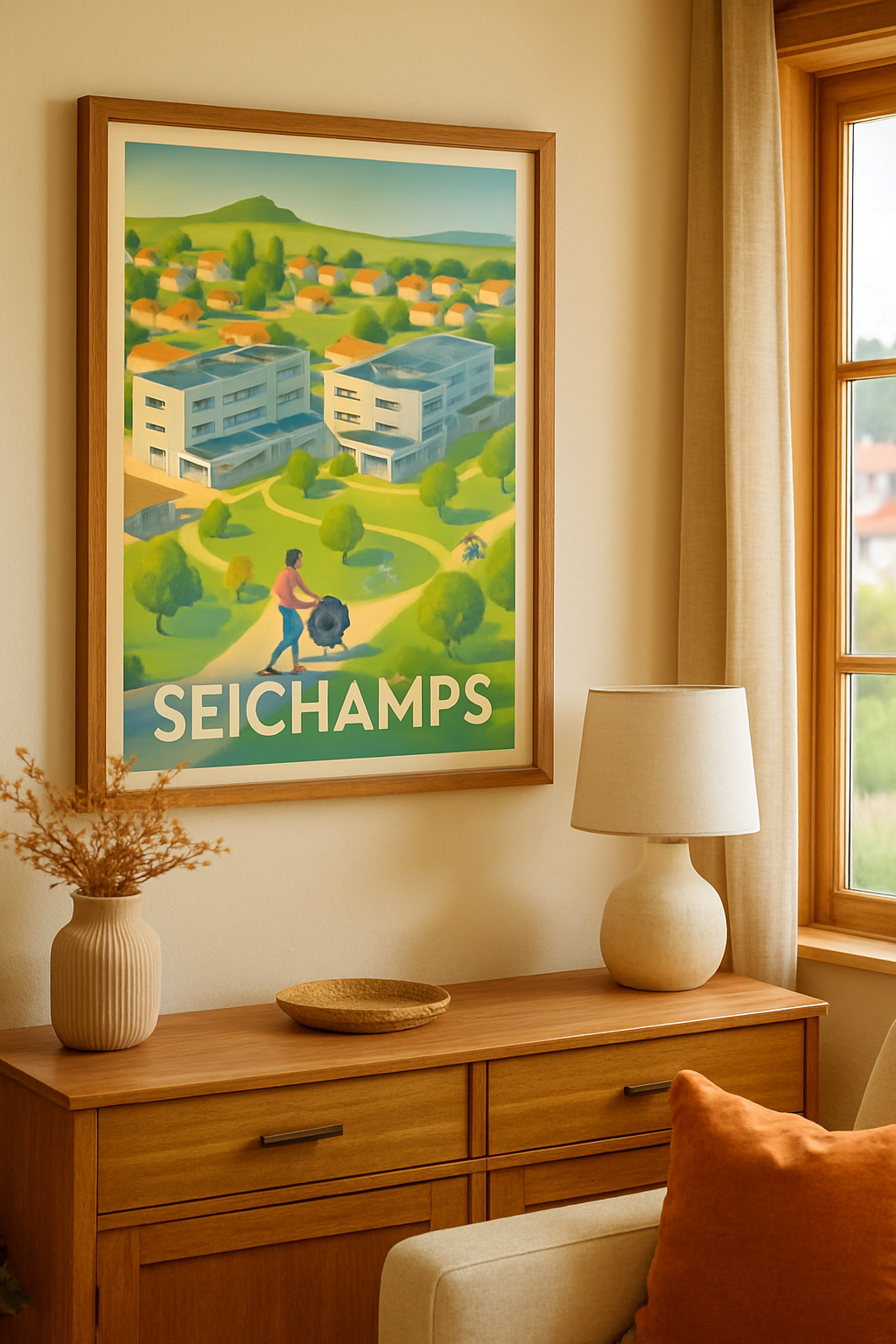 Affiche Seichamps — Sérénité et Vie de Quartier · poster d'art de Seichamps