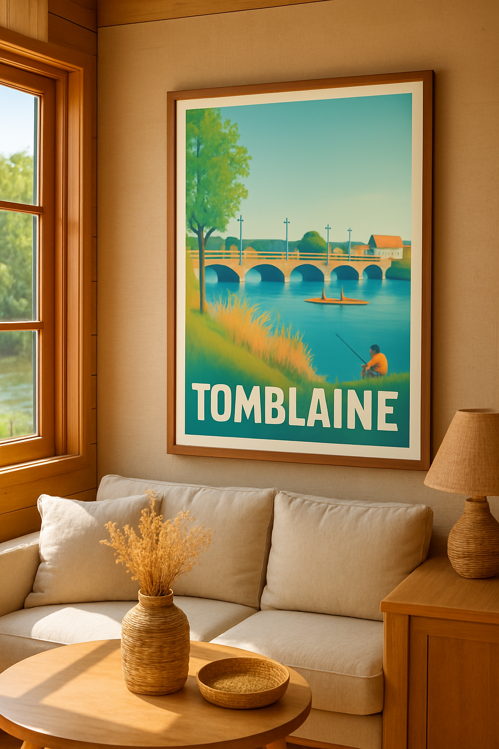 Meurthe-et-Moselle France Affiche de Tomblaine - Sérénité au fil de l'eau