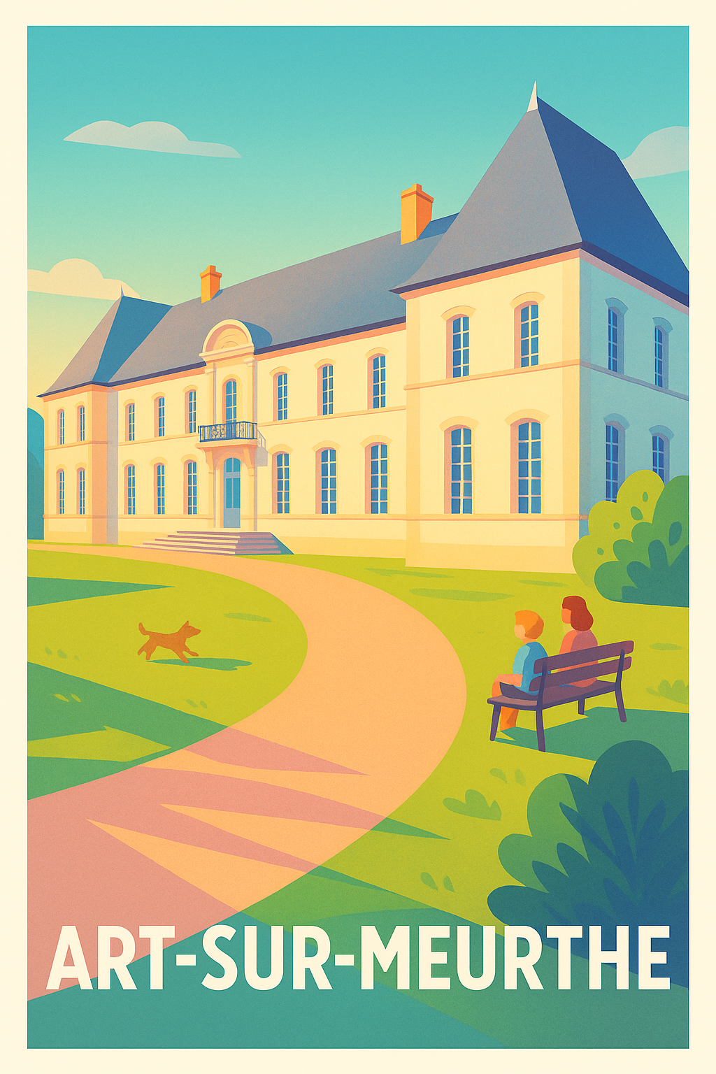 Meurthe-et-Moselle France Pas de Cadre / 20 × 30cm Affiche de Art-sur-Meurthe - Élégance et Sérénité au Château