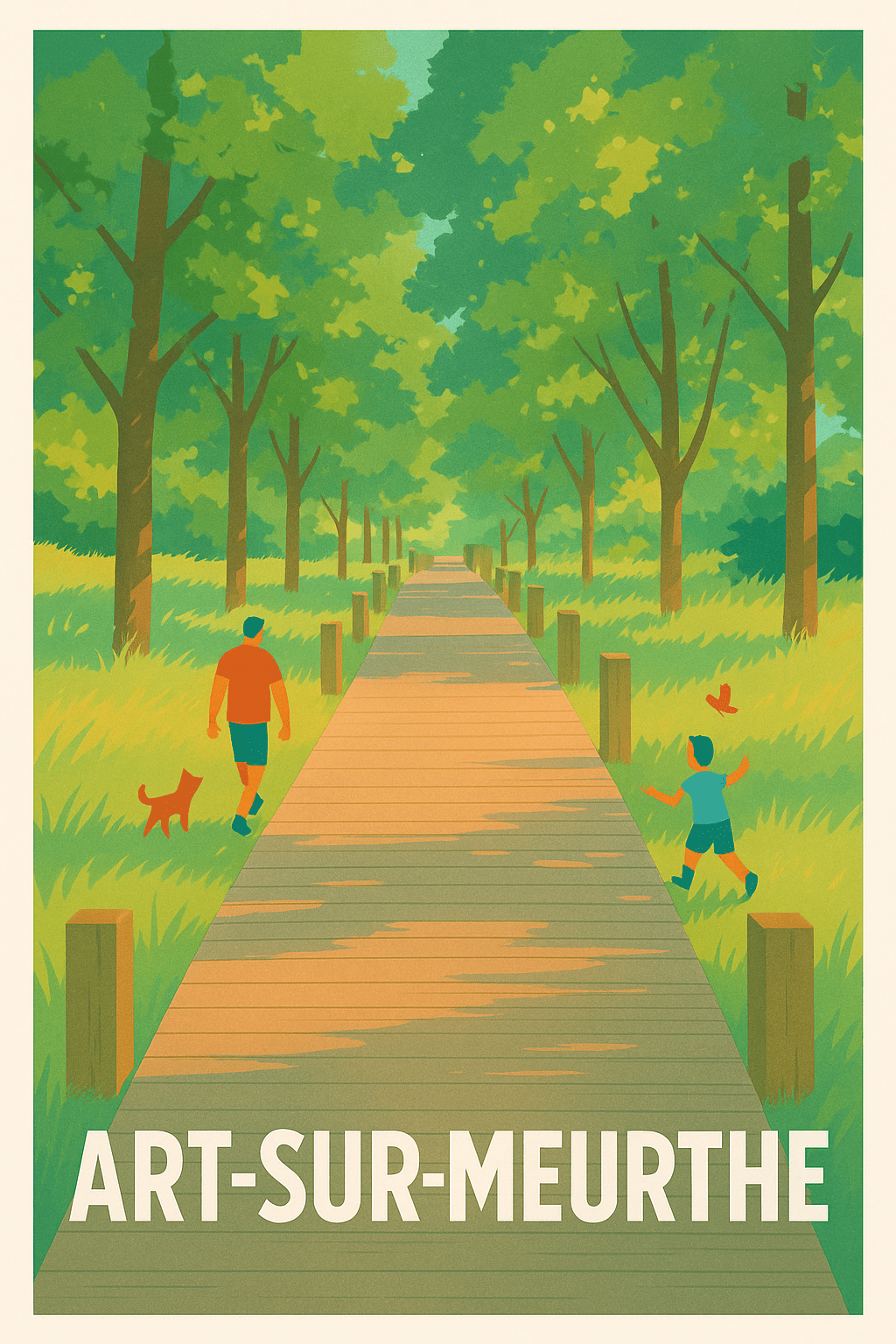 Meurthe-et-Moselle France Pas de Cadre / 20 × 30cm Affiche de Art-sur-Meurthe - Promenade en pleine nature