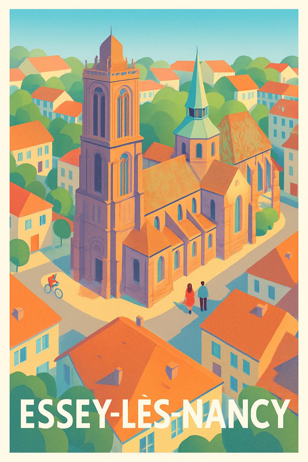 Meurthe-et-Moselle France Pas de Cadre / 20 × 30cm Affiche de Essey-lès-Nancy - Charme pittoresque au cœur de la ville