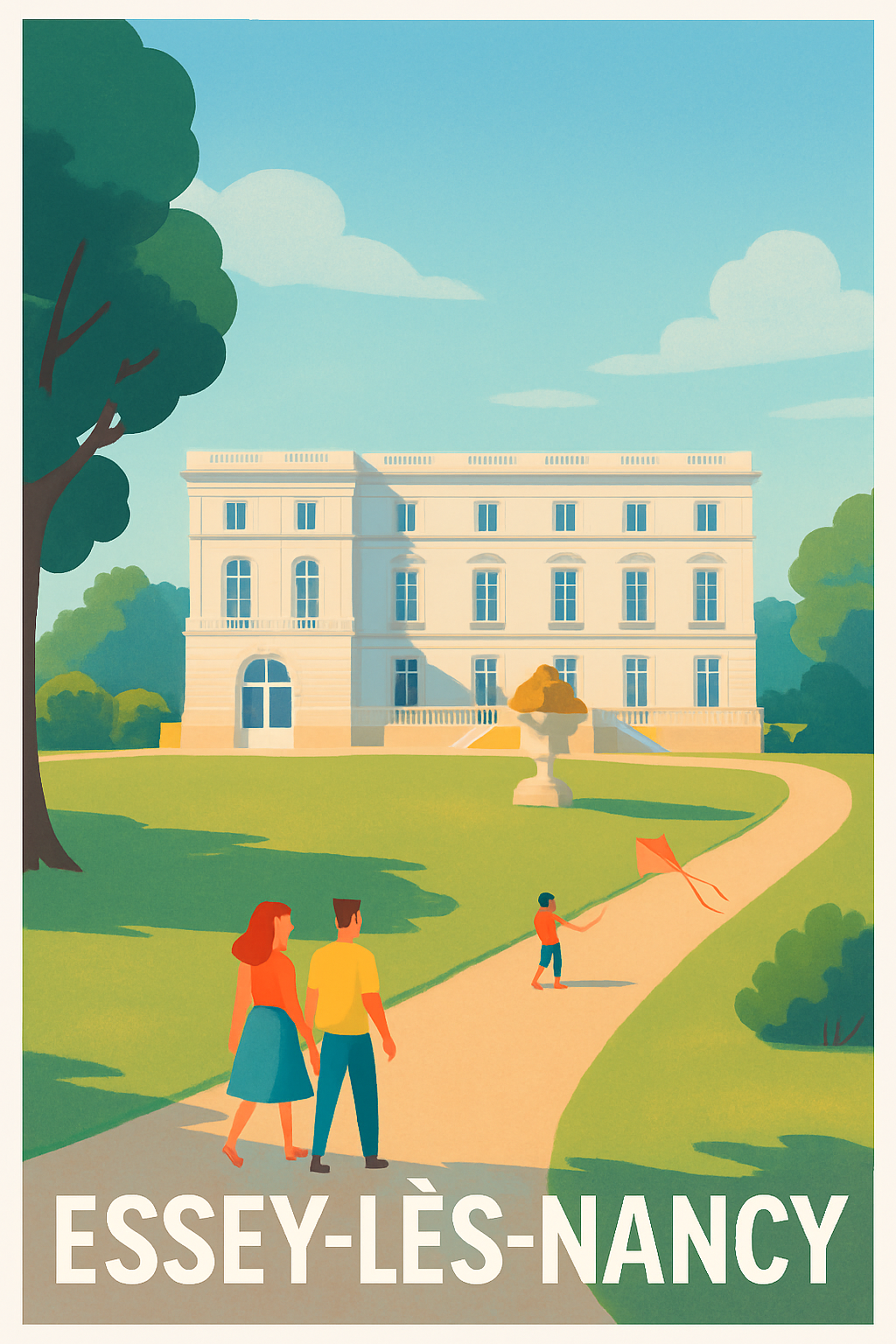 Meurthe-et-Moselle France Pas de Cadre / 20 × 30cm Affiche de Essey-lès-Nancy - Douceur et sérénité au parc historique