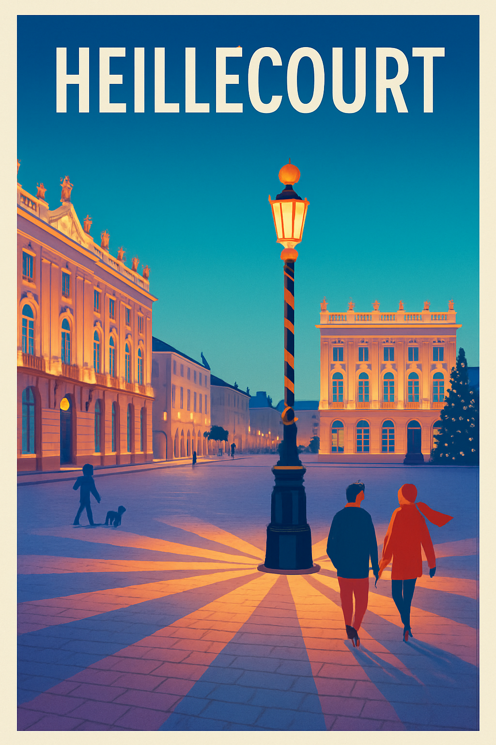 Meurthe-et-Moselle France Pas de Cadre / 20 × 30cm Affiche de Heillecourt - Promenade en lumière chaleureuse