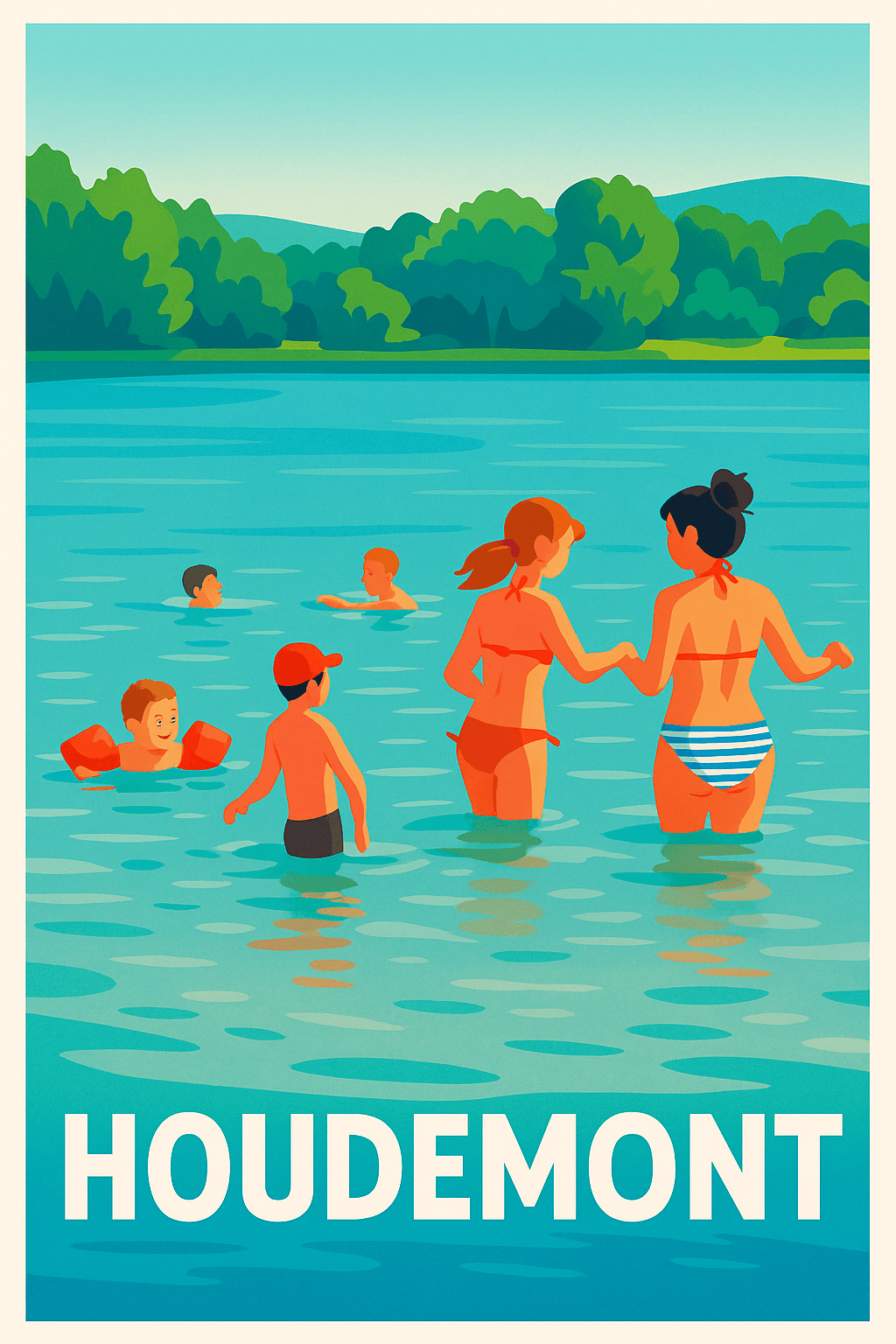 Affiche Houdemont — Plongez dans la fraîcheur locale · poster d'art de Houdemont