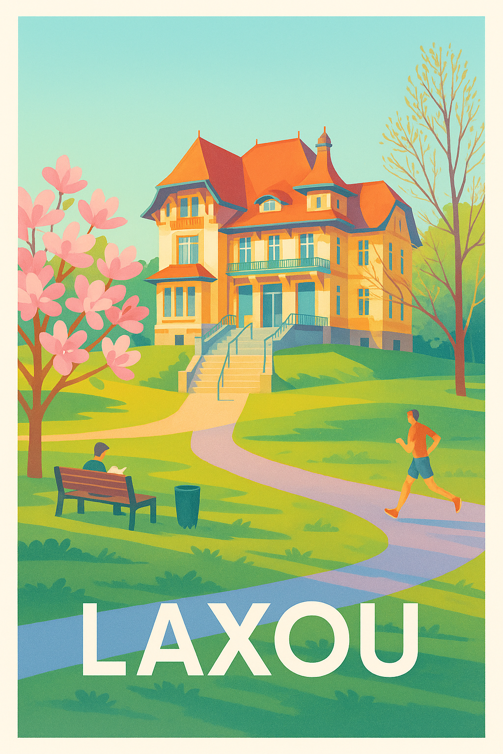 Meurthe-et-Moselle France Pas de Cadre / 20 × 30cm Affiche de Laxou - Charme et sérénité au cœur du parc