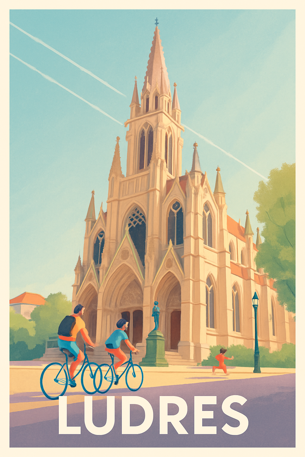 Meurthe-et-Moselle France Pas de Cadre / 20 × 30cm Affiche de Ludres - Charme architectural et douceur de vivre