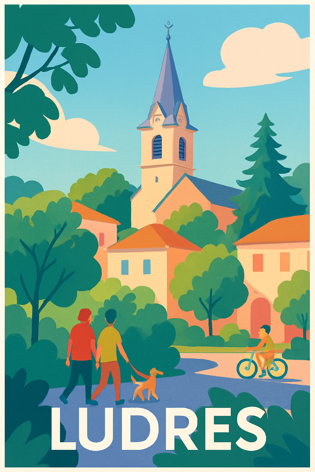 Meurthe-et-Moselle France Pas de Cadre / 20 × 30cm Affiche de Ludres - Charme bucolique et vie paisible