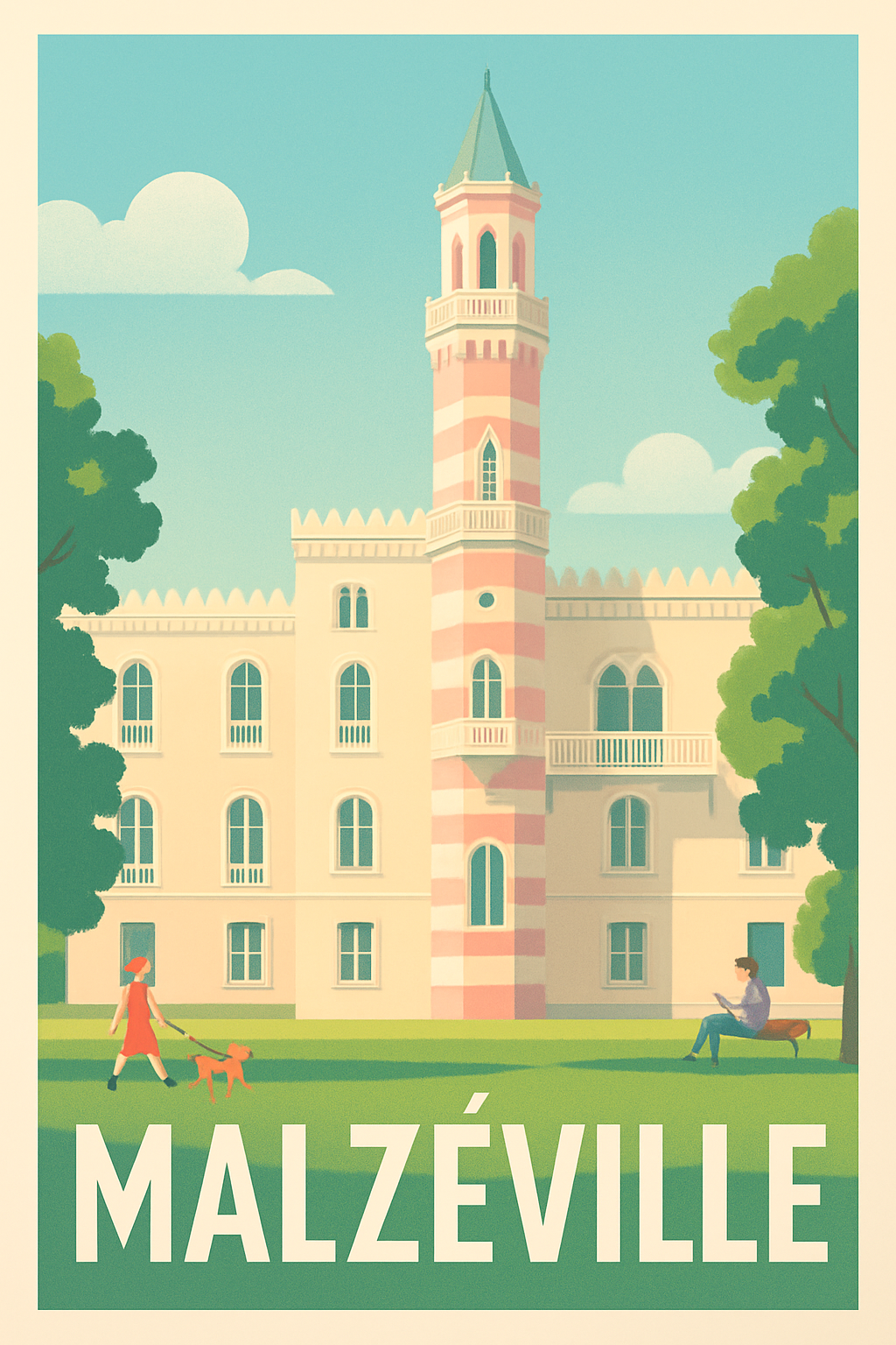 Affiche Malzéville — Charme et sérénité au cœur de la ville · poster d'art de Malzéville