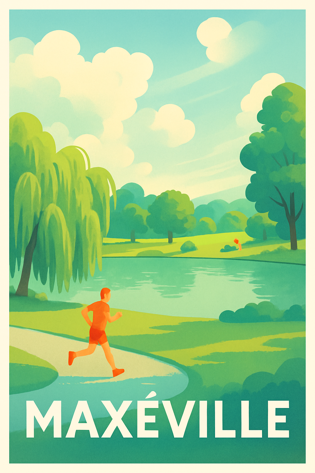 Meurthe-et-Moselle France Pas de Cadre / 20 × 30cm Affiche de Maxéville - L'évasion verte au cœur de la nature