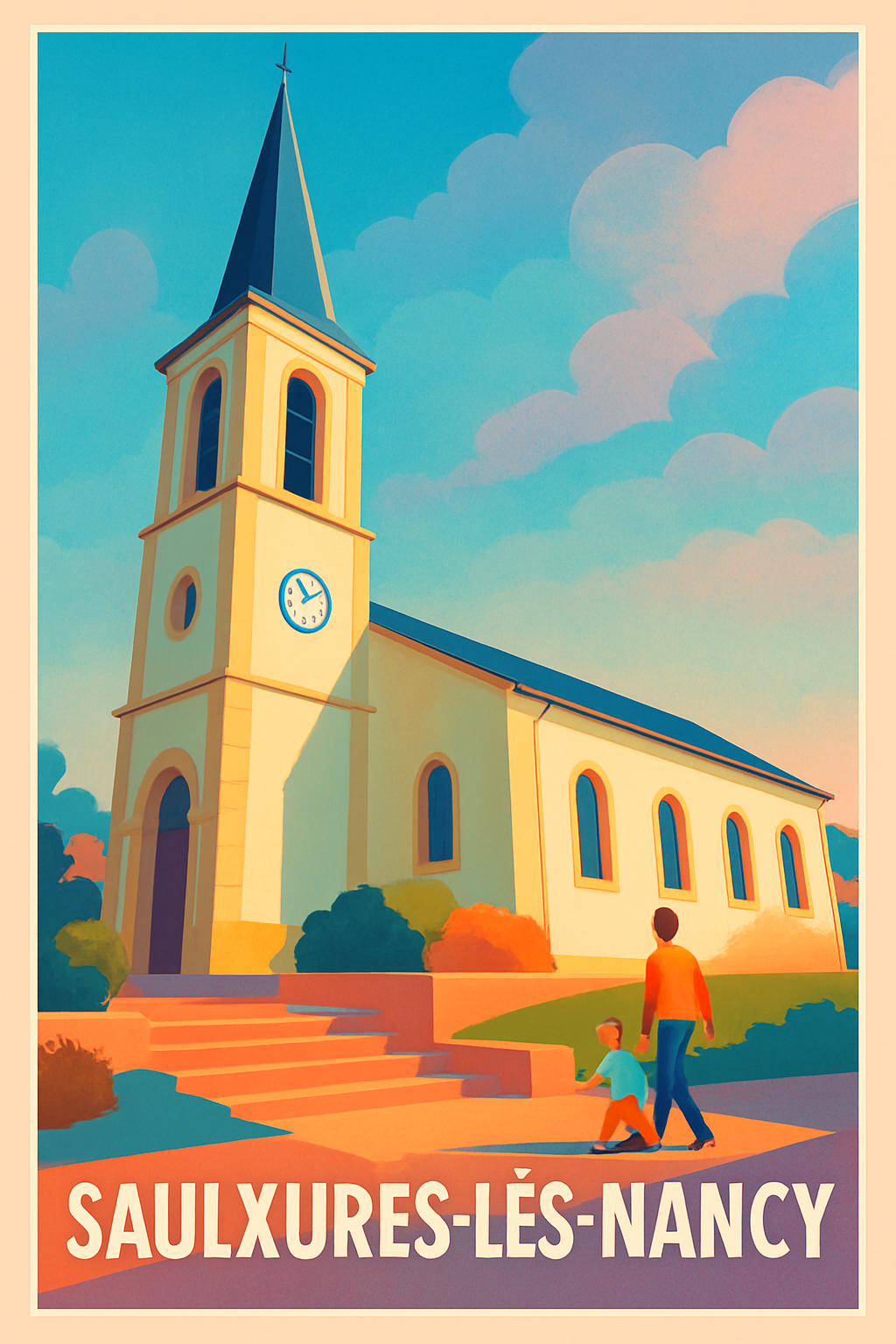 Meurthe-et-Moselle France Pas de Cadre / 20 × 30cm Affiche de Saulxures-lès-Nancy - Charme paisible en Lorraine