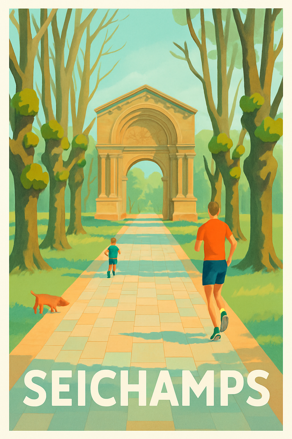 Affiche Seichamps — Promenade et éclat de nature · poster d'art de Seichamps