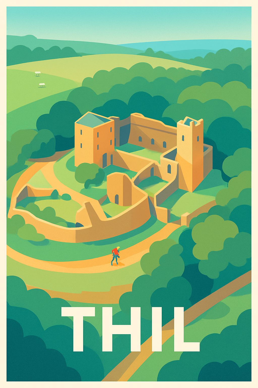 Meurthe-et-Moselle France Pas de Cadre / 20 × 30cm Affiche de Thil - Un havre historique en pleine nature