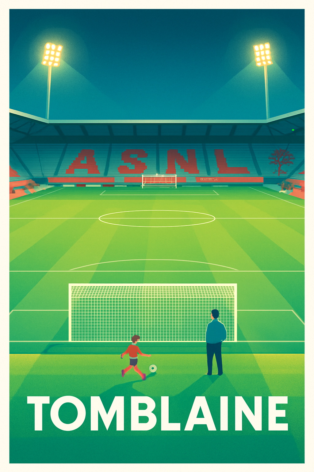 Meurthe-et-Moselle France Pas de Cadre / 20 × 30cm Affiche de Tomblaine - L'âme du football au stade ASNL