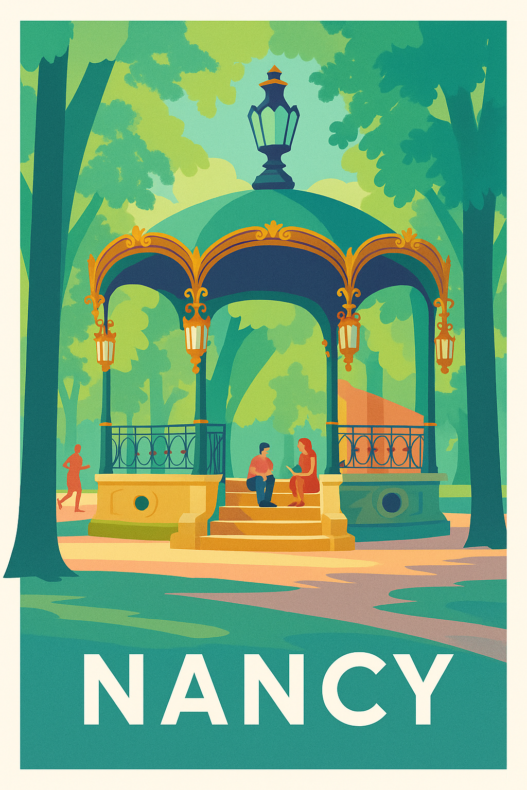 Meurthe-et-Moselle France Pas de Cadre / 20 × 30cm Affiche Nancy - L'élégance intemporelle de la place