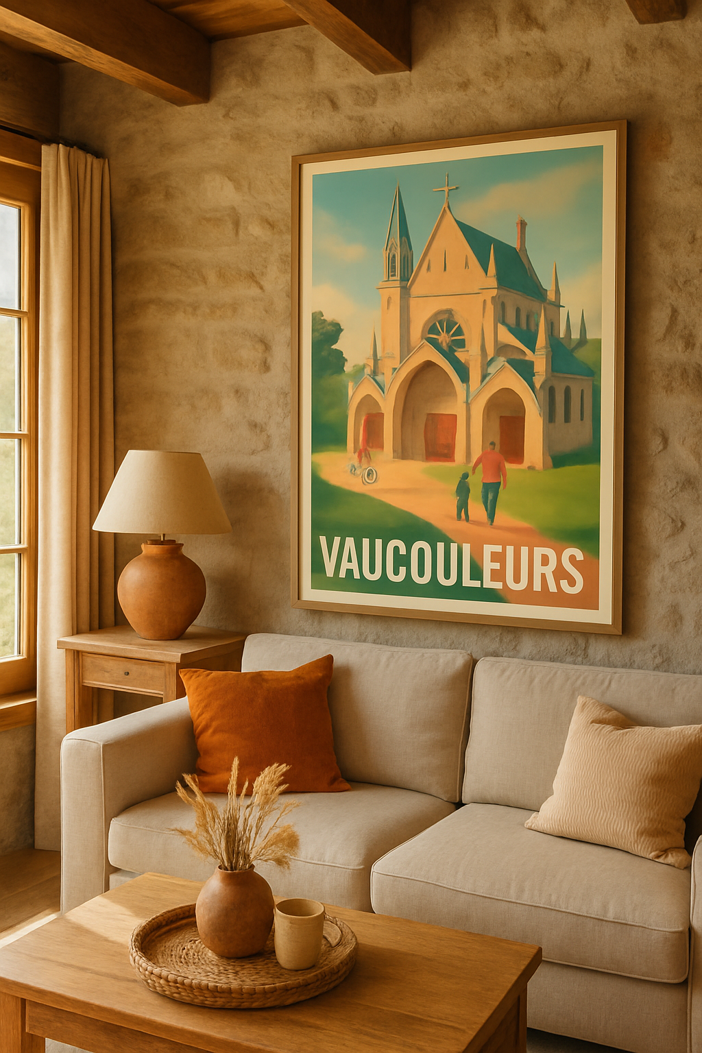 Meuse France Affiche de Vaucouleurs - Charme et sérénité à l'église historique