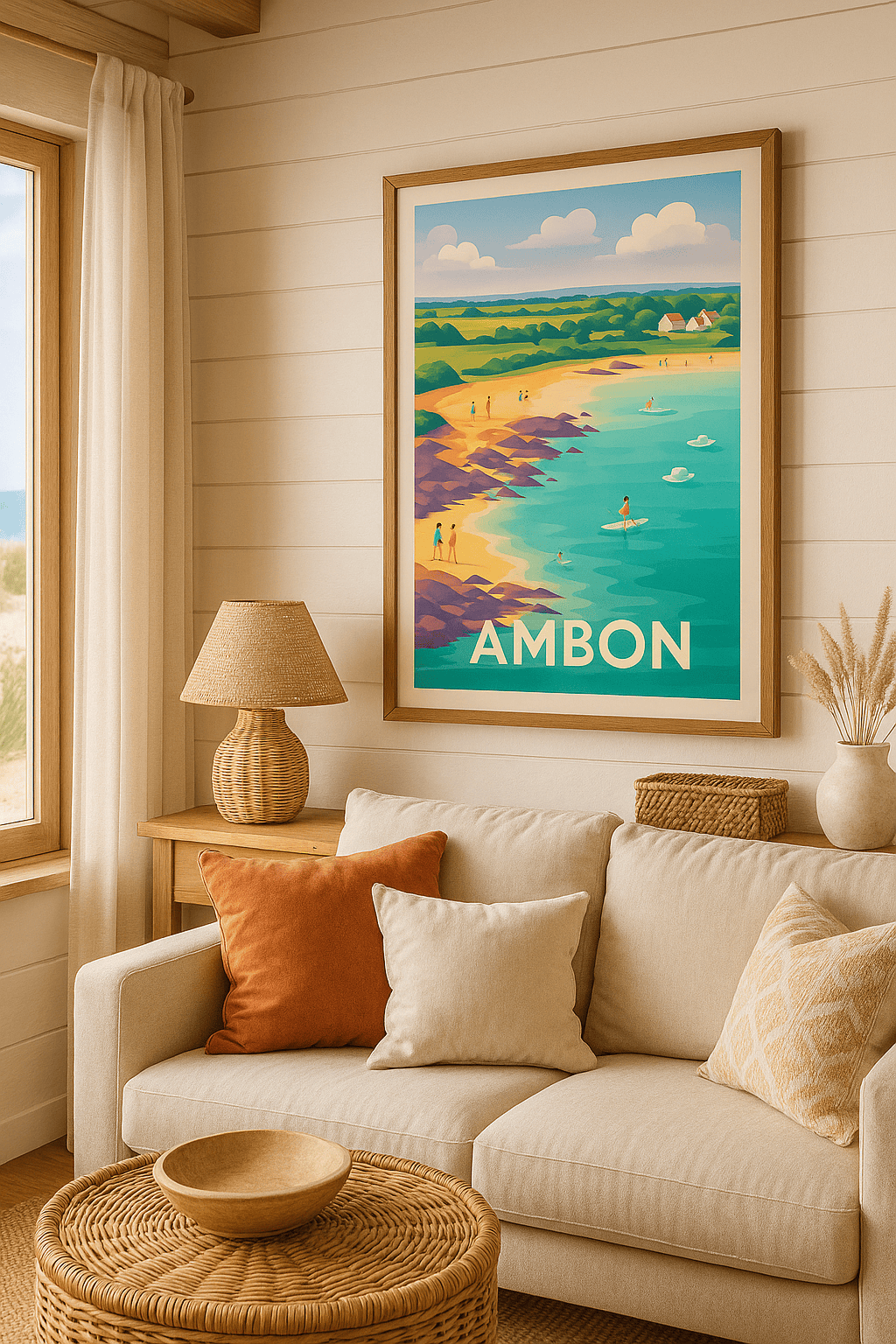 Morbihan France Affiche de Ambon - Évasion et douceur de la côte Atlantique