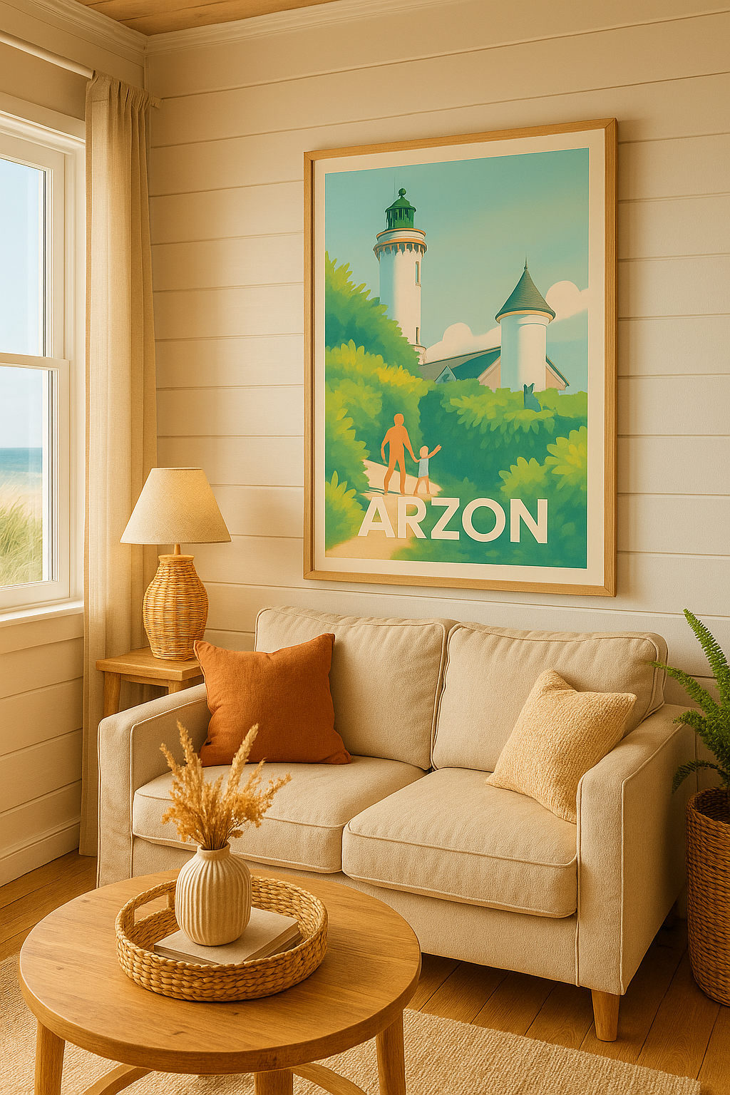 Affiche Arzon — Balade au bord du phare enchanteur · poster d'art de Arzon