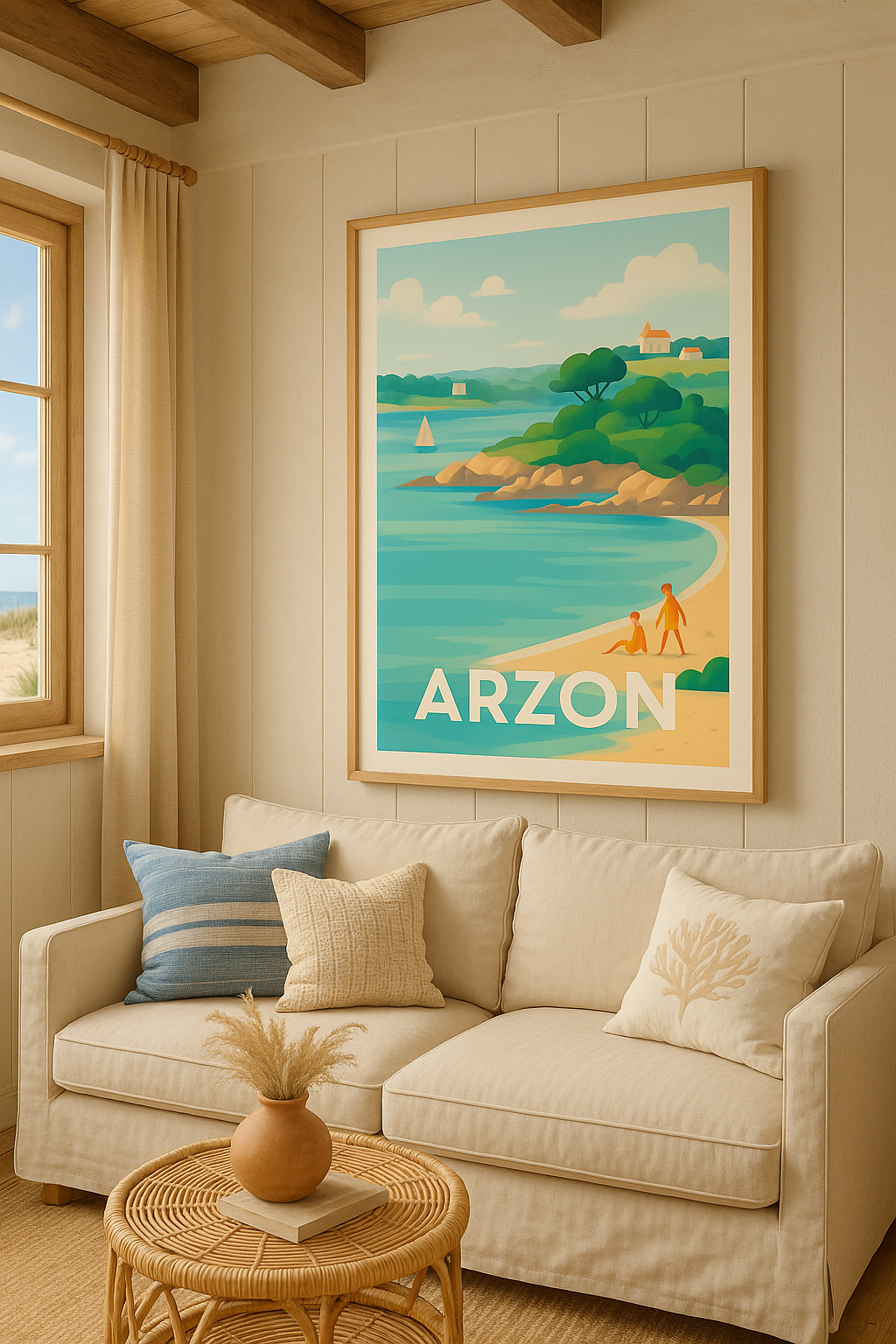 Affiche Arzon — Évasion au bord de l'eau · poster d'art de Arzon