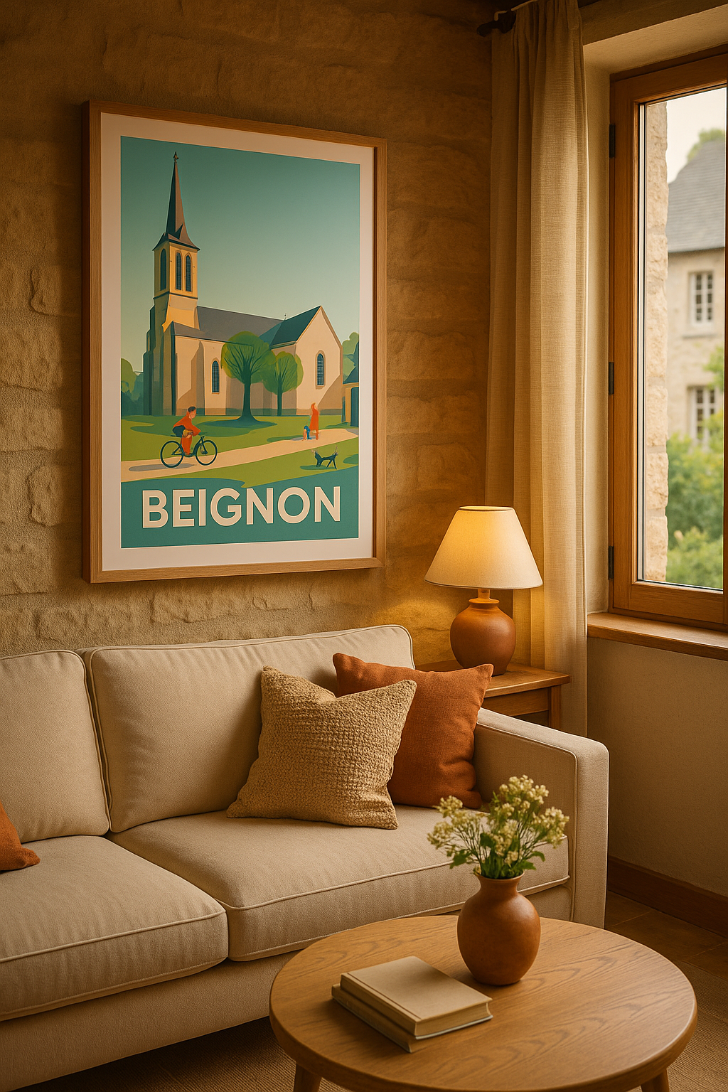 Affiche Beignon — Charme paisible au cœur du village · poster d'art de Beignon