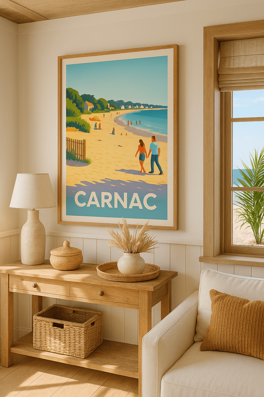 Morbihan France Affiche de Carnac - Échappée Belle sur la Plage Bretonne