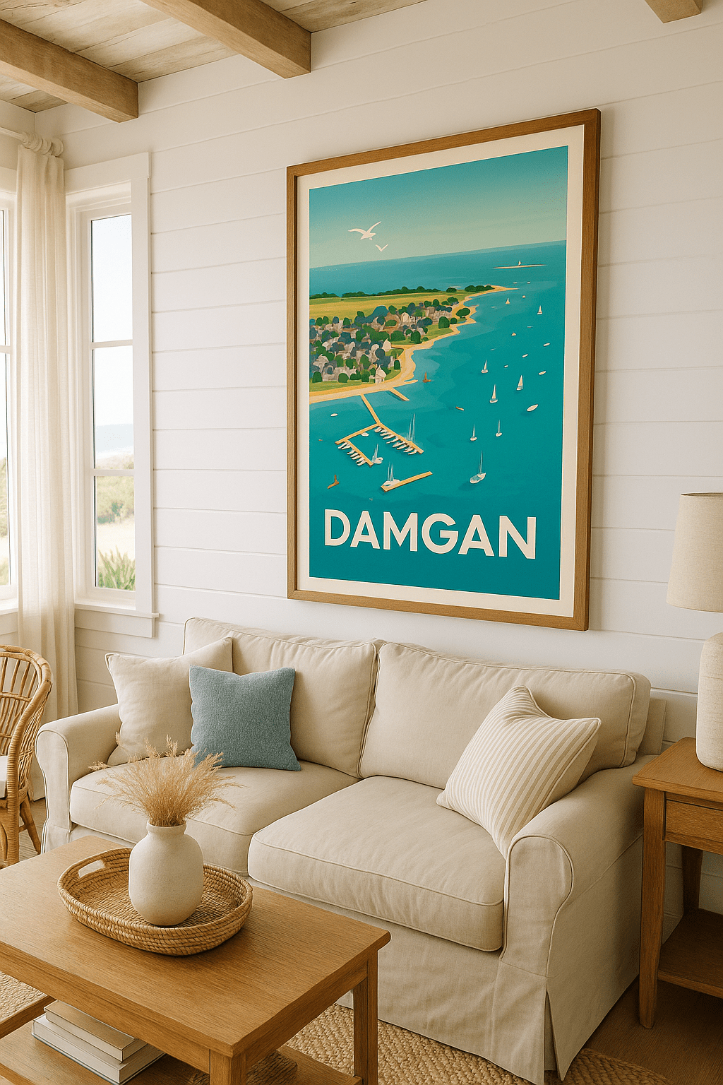 Morbihan France Affiche de Damgan - Évasion et sérénité bretonne