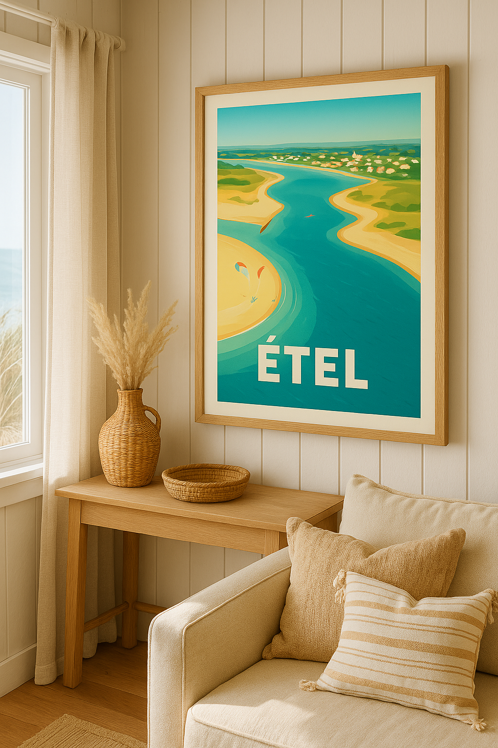 Affiche Étel — Évasion estivale entre mer et dunes · poster d'art de Étel