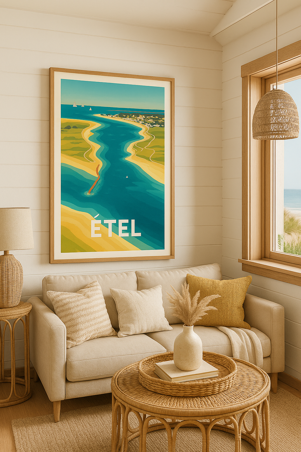 Affiche Étel — Évasion maritime et plages dorées · poster d'art de Étel
