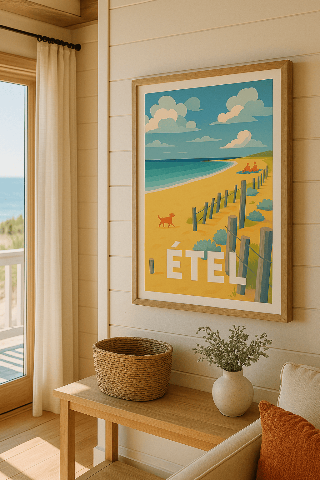 Morbihan France Affiche de Étél - Plages ensoleillées et détente bretonne