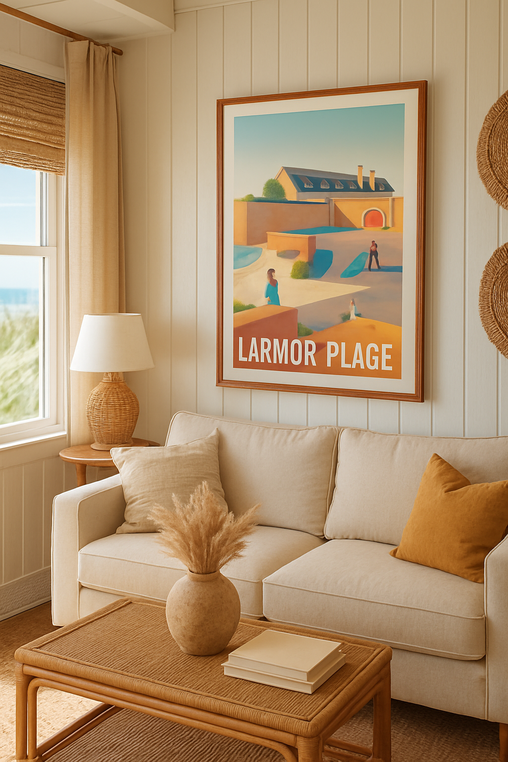 Affiche Larmor-Plage — Douceur et sérénité au bord de l'eau · poster d'art de Larmor-Plage