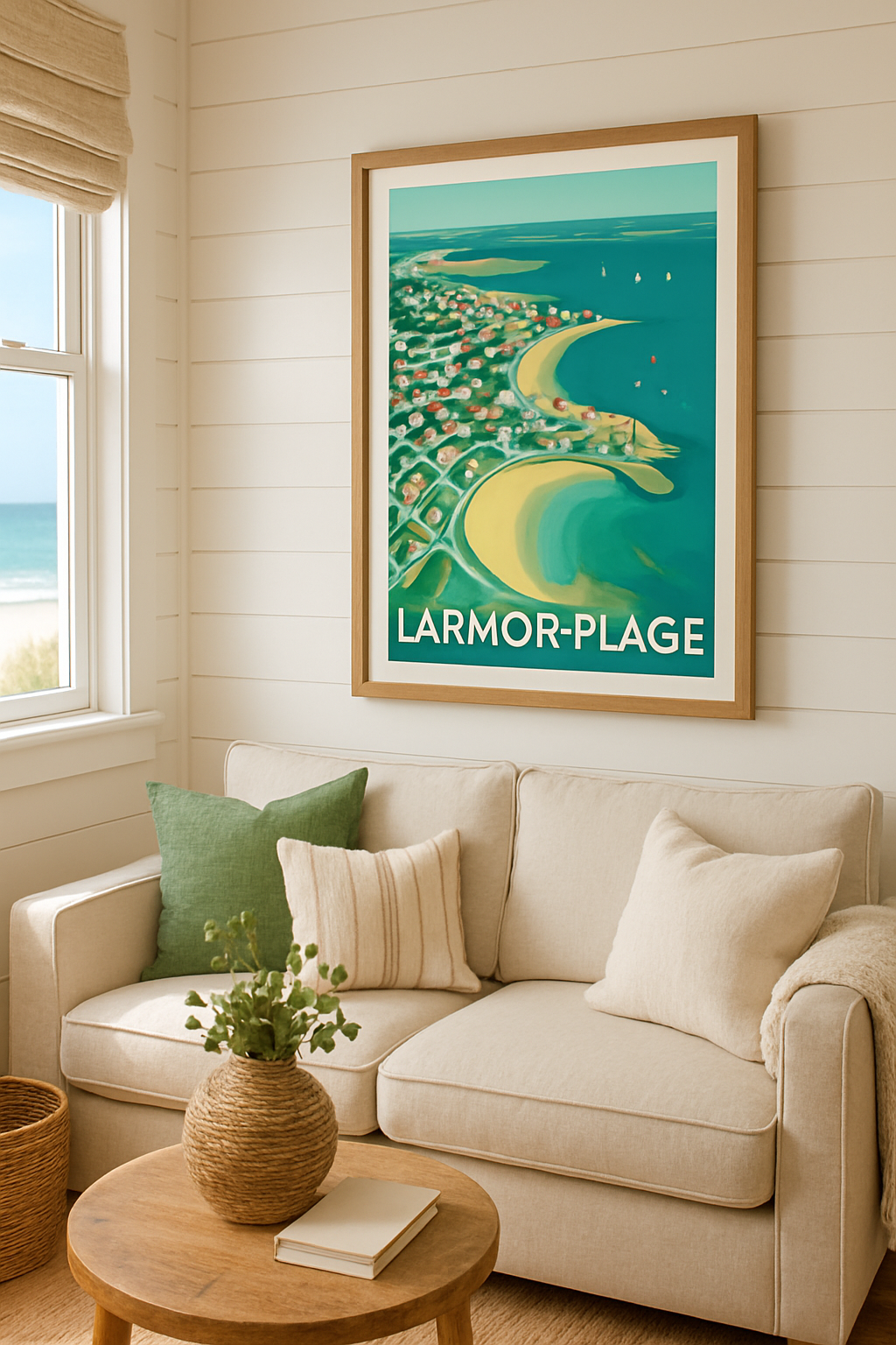 Affiche Larmor-Plage — Escapade en bord de mer bretonne · poster d'art de Larmor-Plage