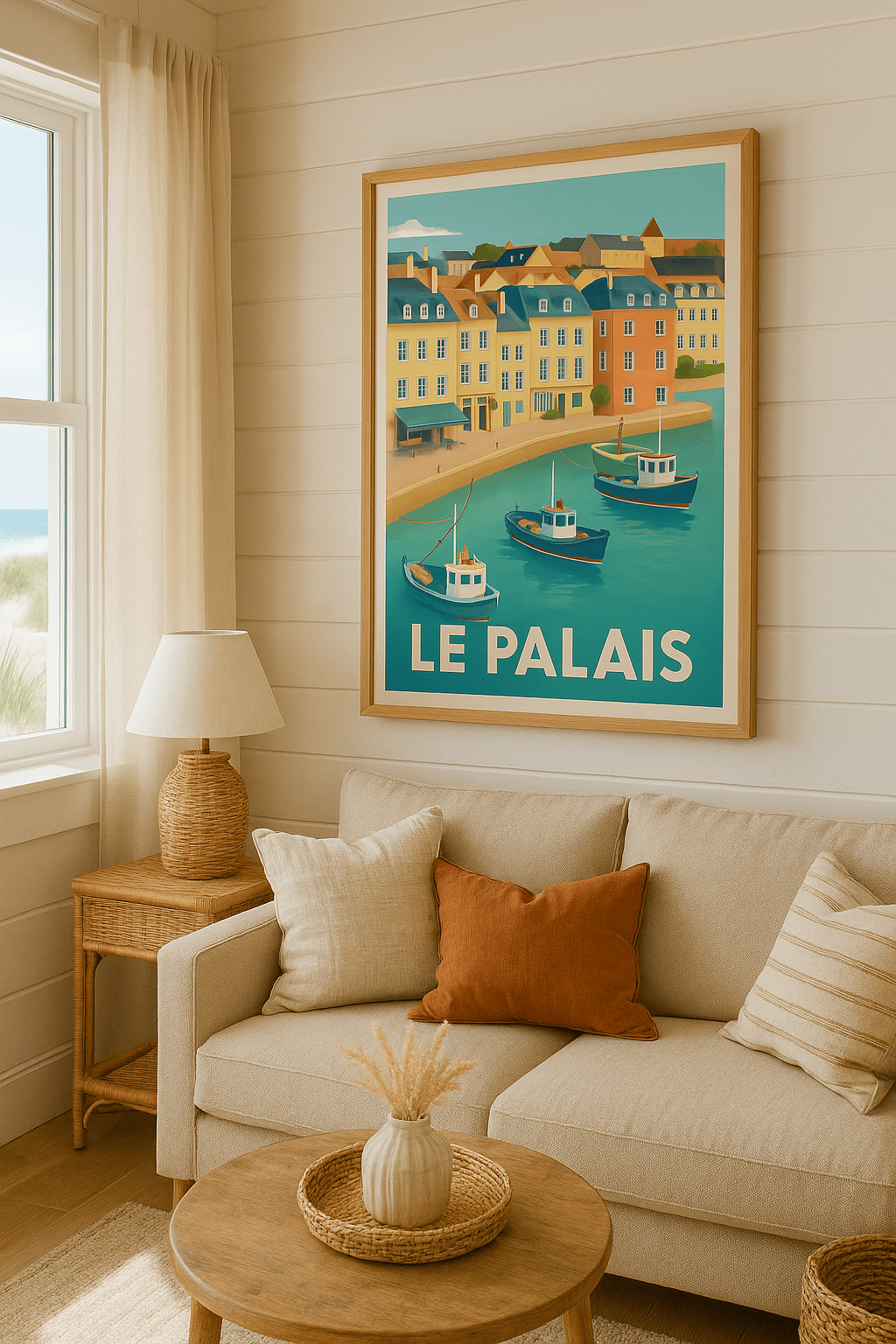 Affiche Le Palais — Charme et quiétude du littoral breton · poster d'art de Le Palais