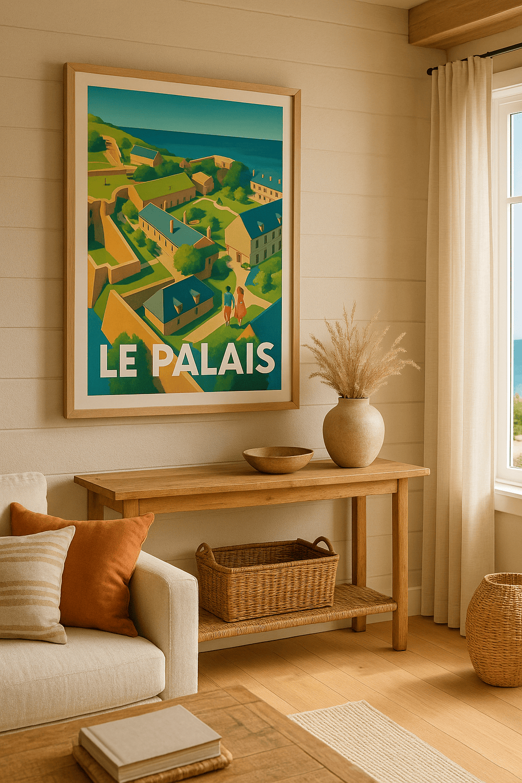 Affiche Le Palais — Évasion picturale au bord de la mer · poster d'art de Le Palais