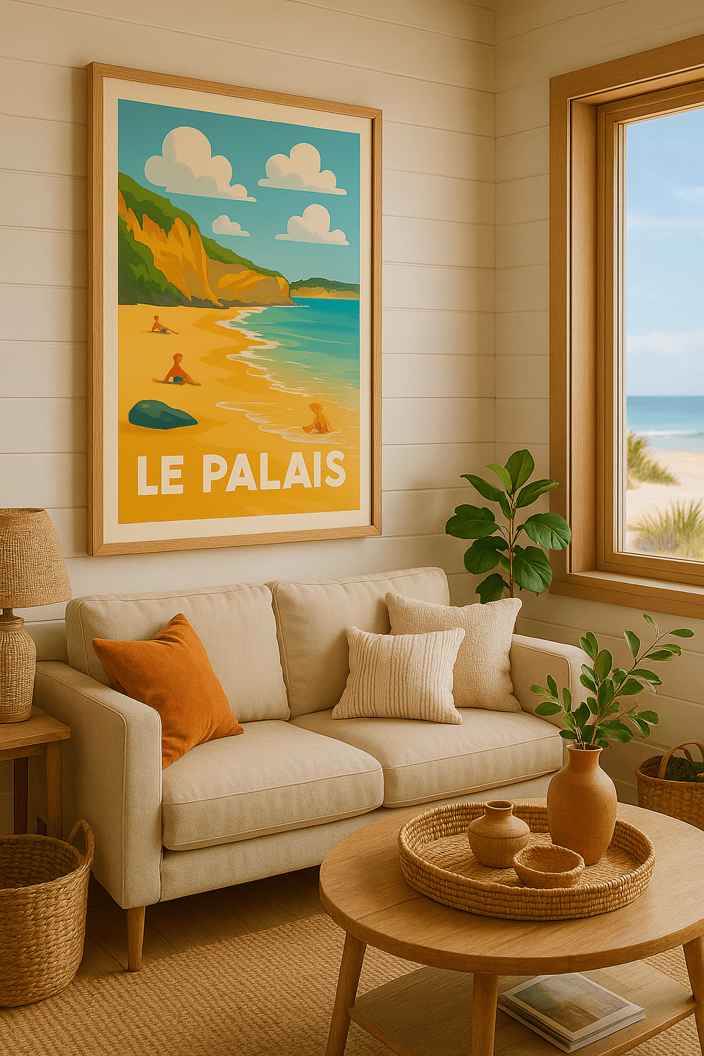Morbihan France Affiche de Le Palais - Tranquillité et douceur de la plage