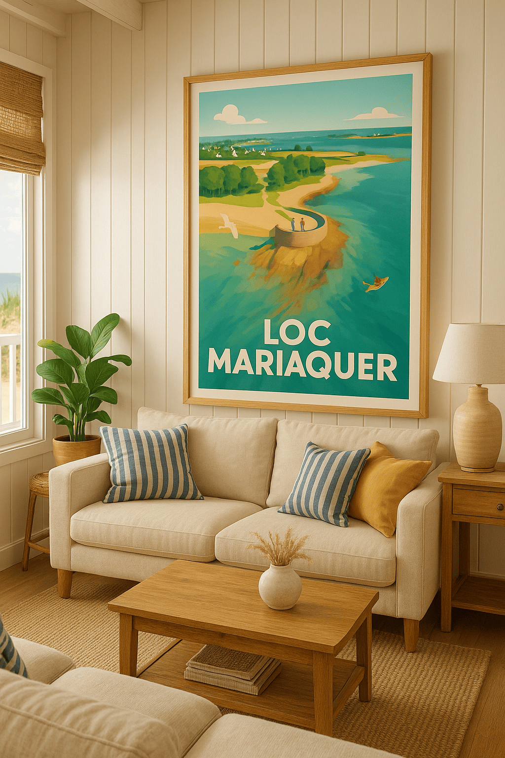 Morbihan France Affiche de Loc Mariaquer - Évasion et nature en bord de mer