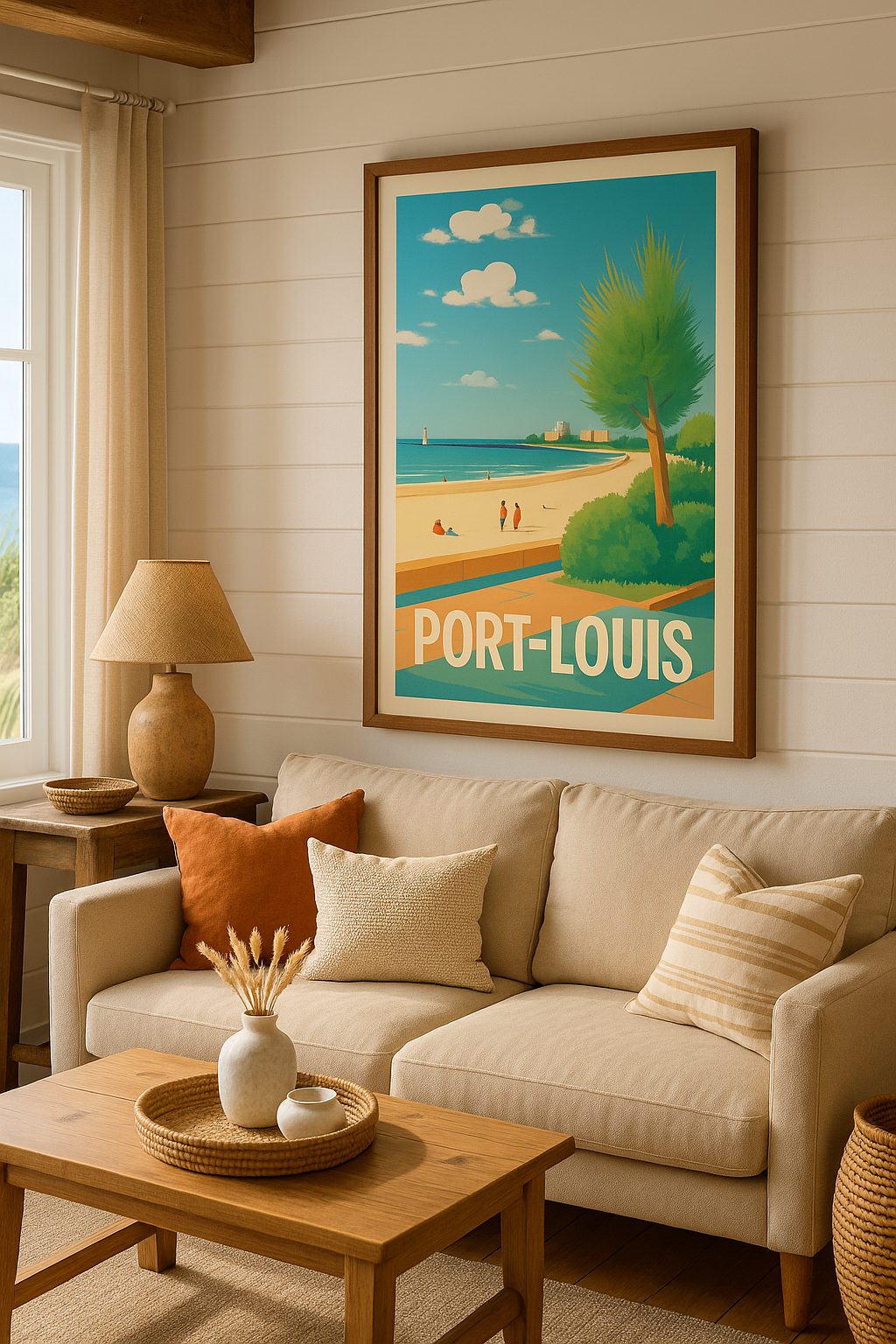 Affiche Port-Louis — Évasion et douceur en bord de mer · poster d'art de Port-Louis